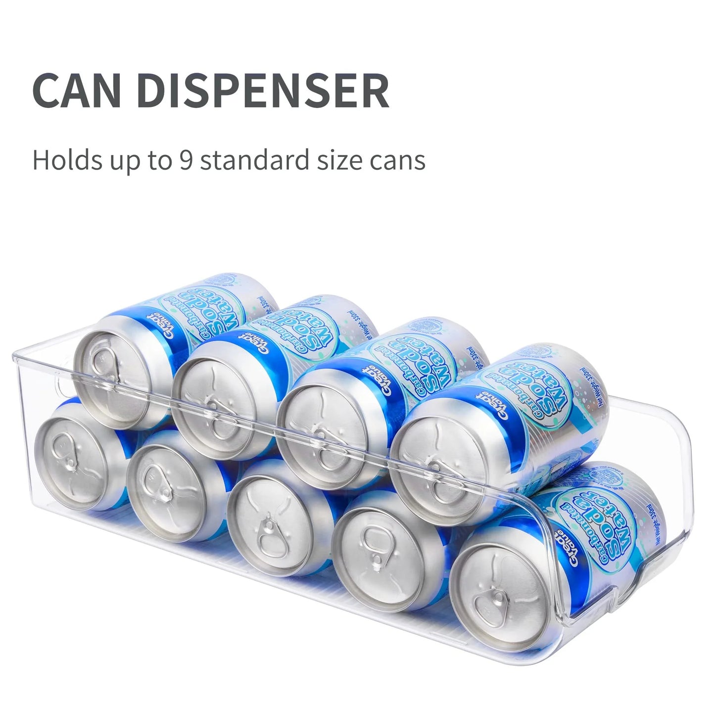 Set of 8 Refrigerator Organizer Bins, Clear Plastics Fridge Organizers and Storage with Handles