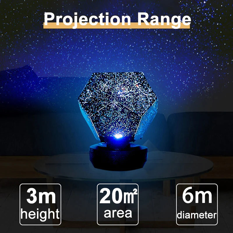 Star Projector Constellation Starry Sky Projector Christmas Gift Led USB Charging Lamp Children'S Night Light Room Decoration