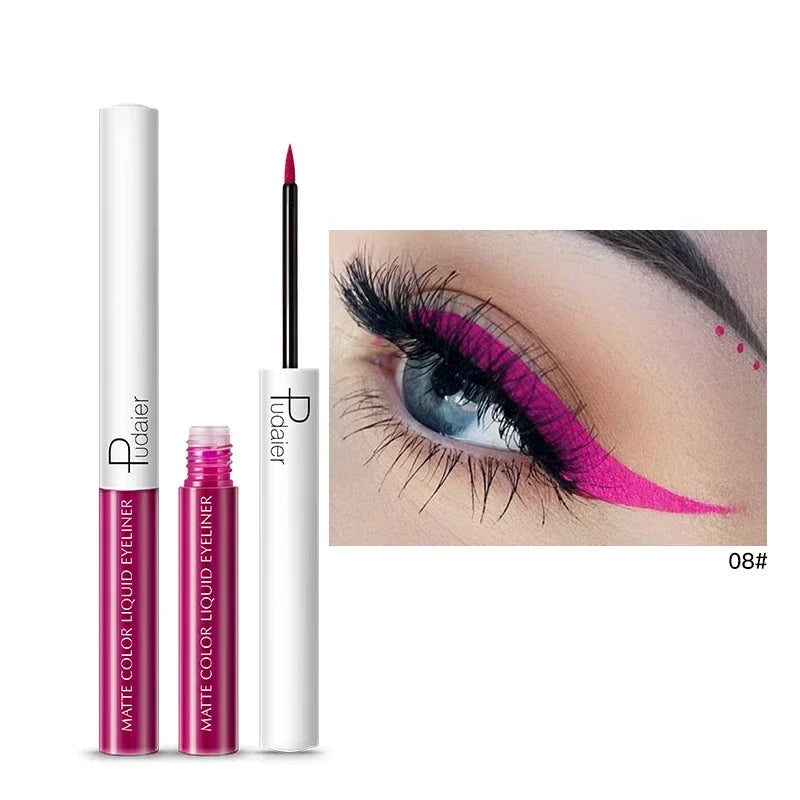 15 Color Long Lasting Liquid Eyeliner Makeup Waterproof Fast Dry Liquid Eyeliner Matte Multicolor Eye Liner