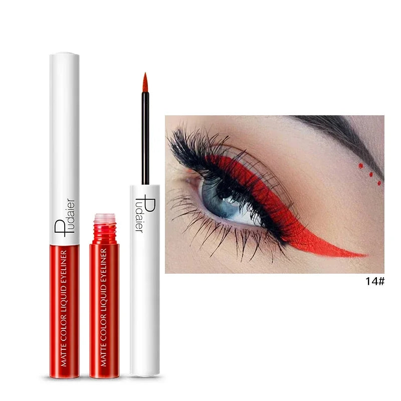 15 Color Long Lasting Liquid Eyeliner Makeup Waterproof Fast Dry Liquid Eyeliner Matte Multicolor Eye Liner